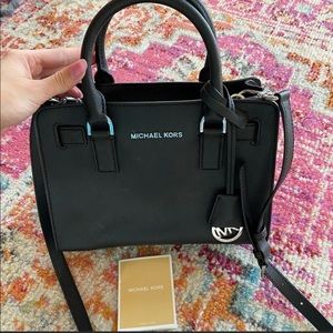 Michael Kors Dillon Small Black Saffiano Satchel